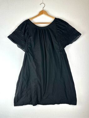 Old Navy Flutter Sleeve Tunic Dress Cotton Black XL Beach Resort